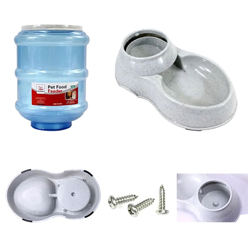 3.5L Pet Automatic Feeders Drinkers Animal Drinking Feeding Machine Water Food Bowl for pets | Дом и сад