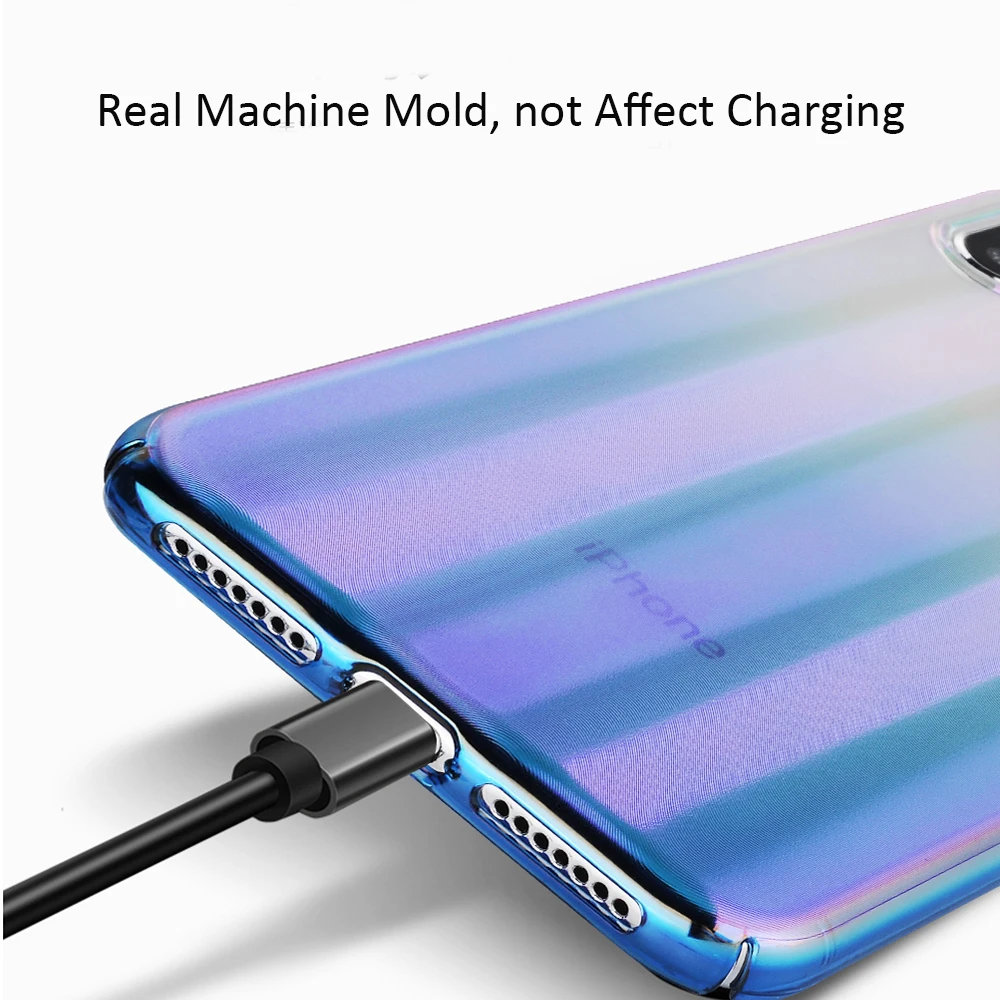 Жесткий ПК покрытие чехол для iPhone X XS Max XR роскошный градиент цвет задняя крышка 7 8