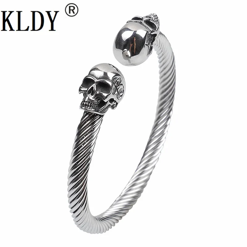 KLDY viking браслет из нержавеющей стали с черепом для мужчин и женщин вечерние