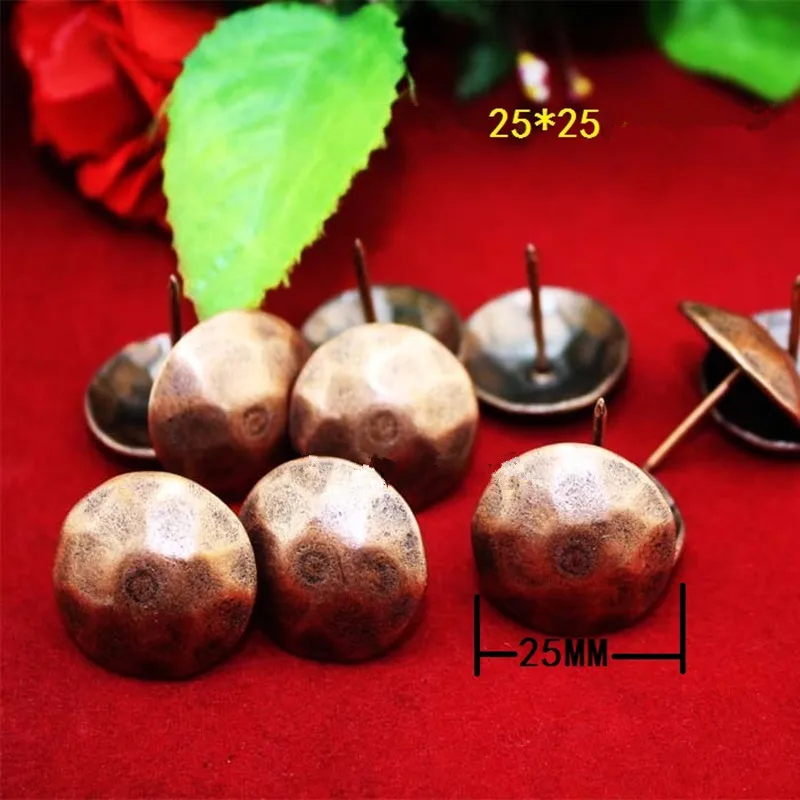 40PCS Antique Turtle Back Pattern Carved Nail Decorative Upholstery Tacks Stud Wooden Box Case Furniture Nails Pushpin
