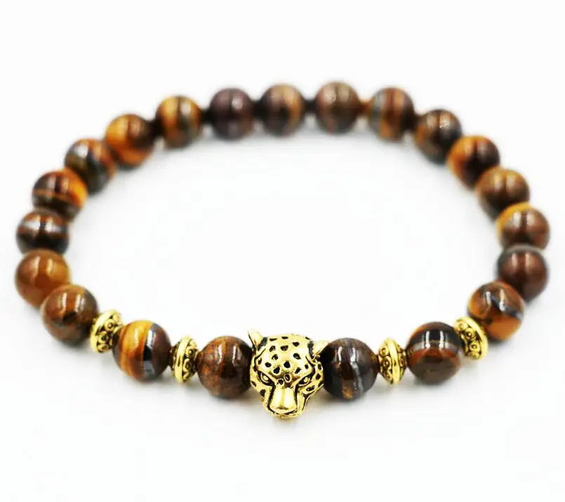 BPPCCR Tiger Eye stone 8MM Lava string prayer beads Antique Gold Men Women Bracelets bijoux Pulseiras masculinas | Украшения и