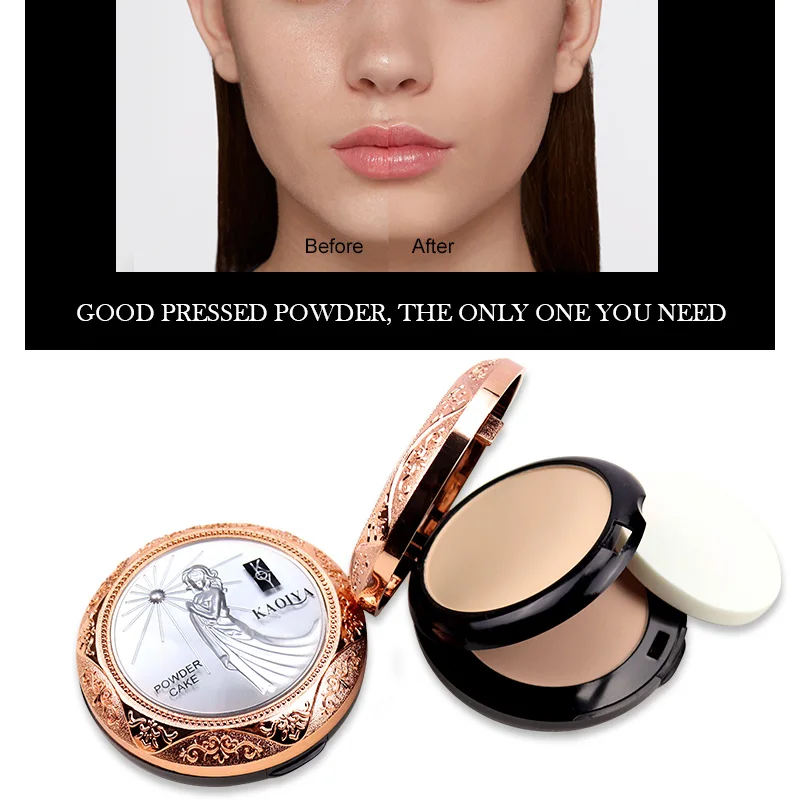 Профессиональная пудра KAQIYA 1002 Beauty Glazed с полным покрытием стойкая для макияжа