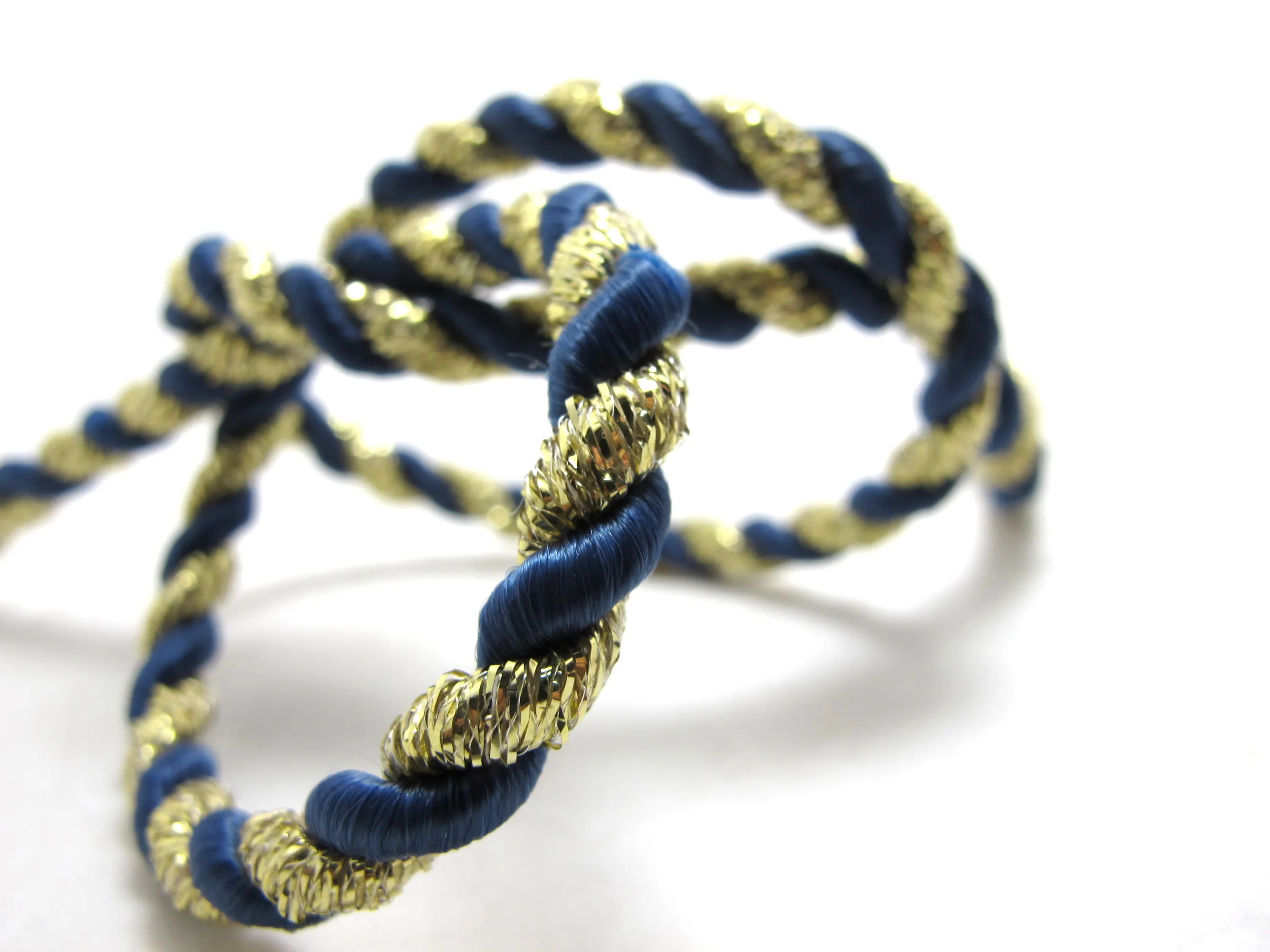 Зазор | 5 ярдов мм темно-синяя и Золотая веревка шнур декоративный для ручки