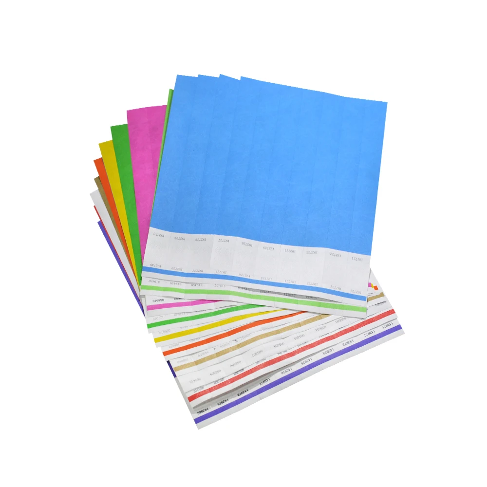Пользовательские 1 &quotTyvek браслеты заглушки съемный для ID бумажные вечерние