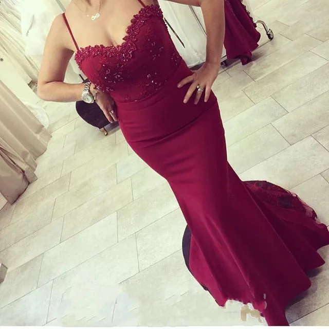 Сексуальные Вечерние Платья 2017 Без Рукавов Бретельках Русалка Пром Длинные