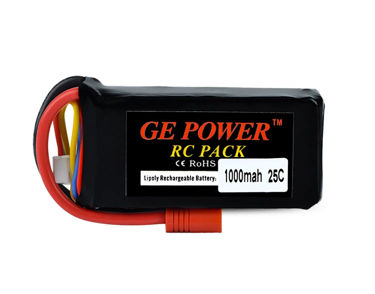 new arrival 1 2 3 pcs ge power 11.1v 1000mah 25C Li-po Battery For Master CP helicopter with Banana | Игрушки и хобби