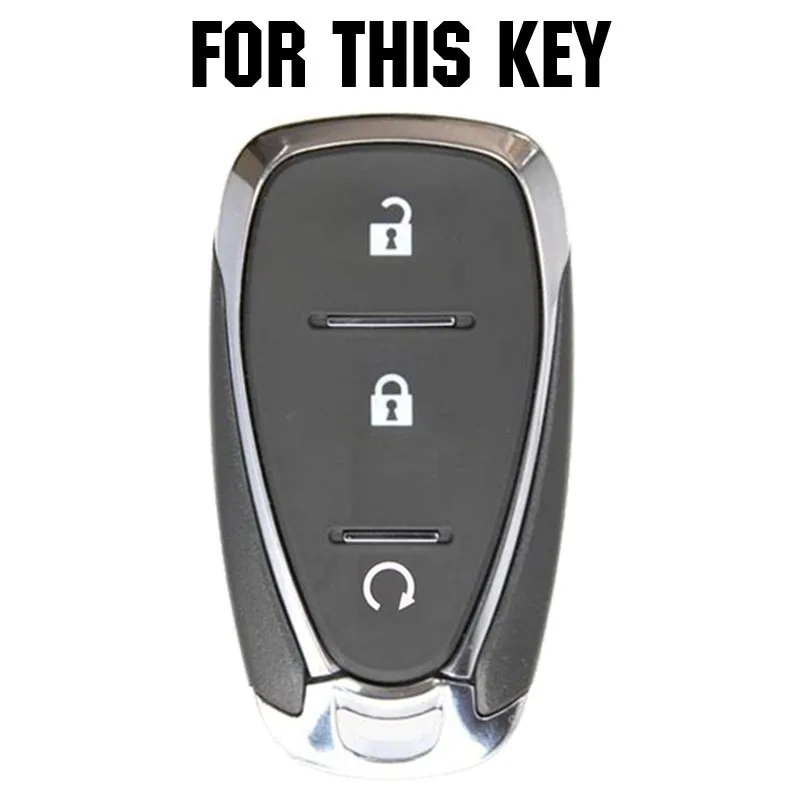 

3 Button For Chevrolet Spark Equinox Cruze Trax Malibu Verano Traverse 2016-2018 Silicone Remote Key Case Cover Skin Holder