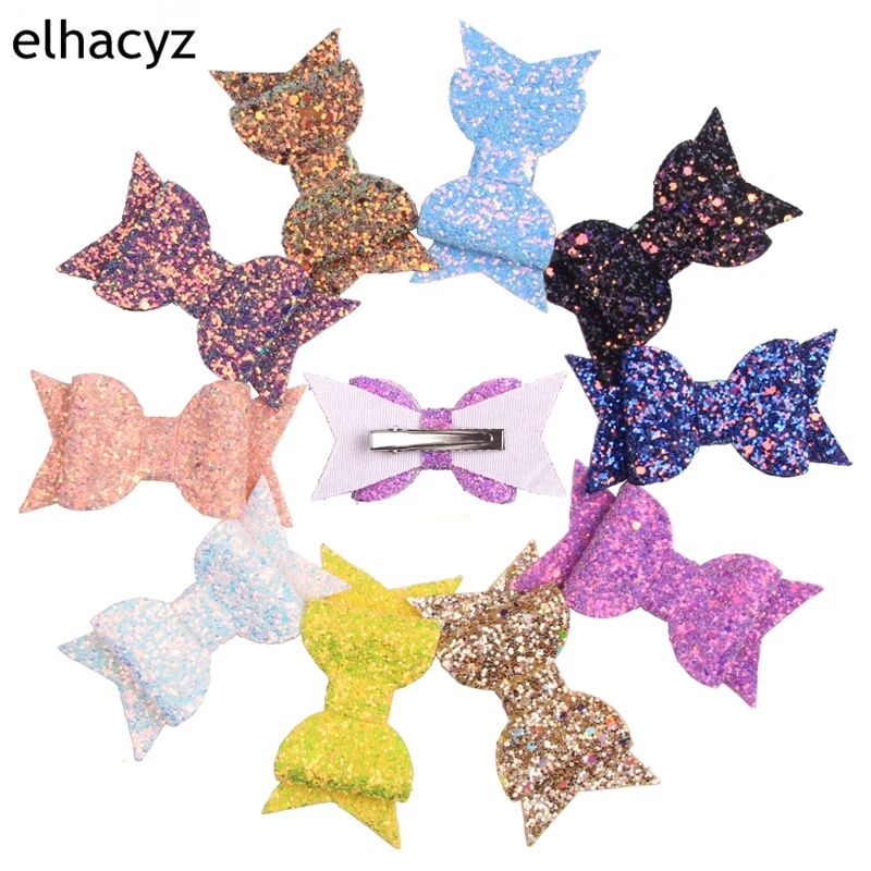 Заколки для волос с бантом принцессы 5 дюймов|glitter hair bows|hair bowshair bows with clips |