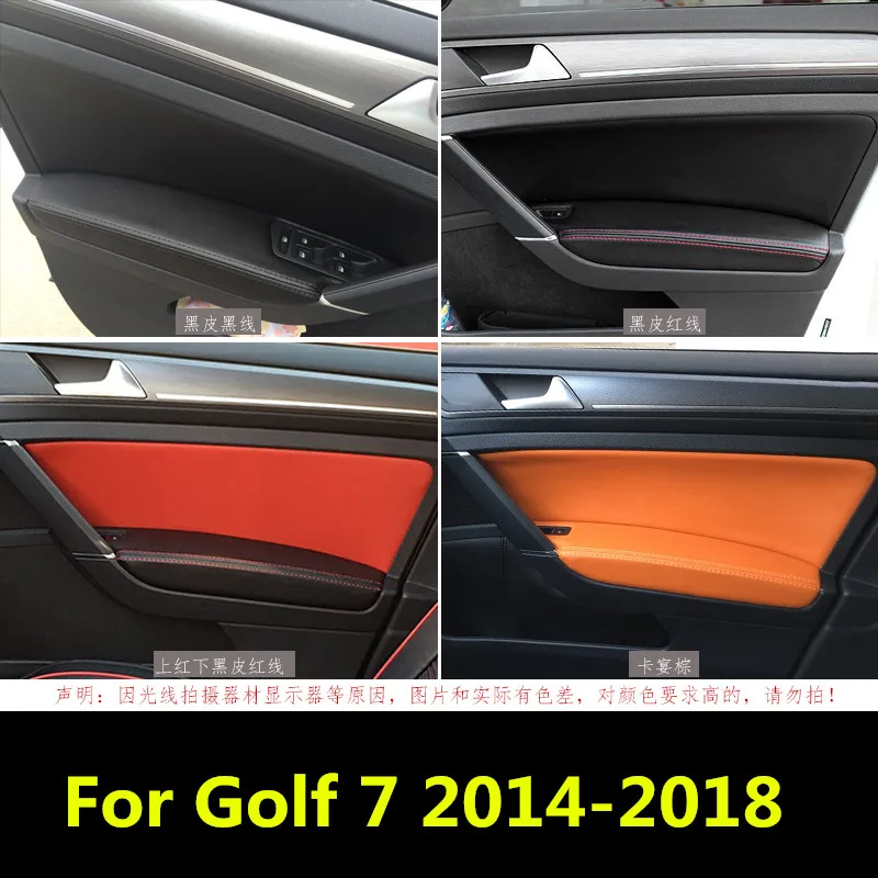 8 шт. внутренняя панель двери и подлокотник Крышка для Volkswagen Golf 7/7 5 2014 15 16 17 2018