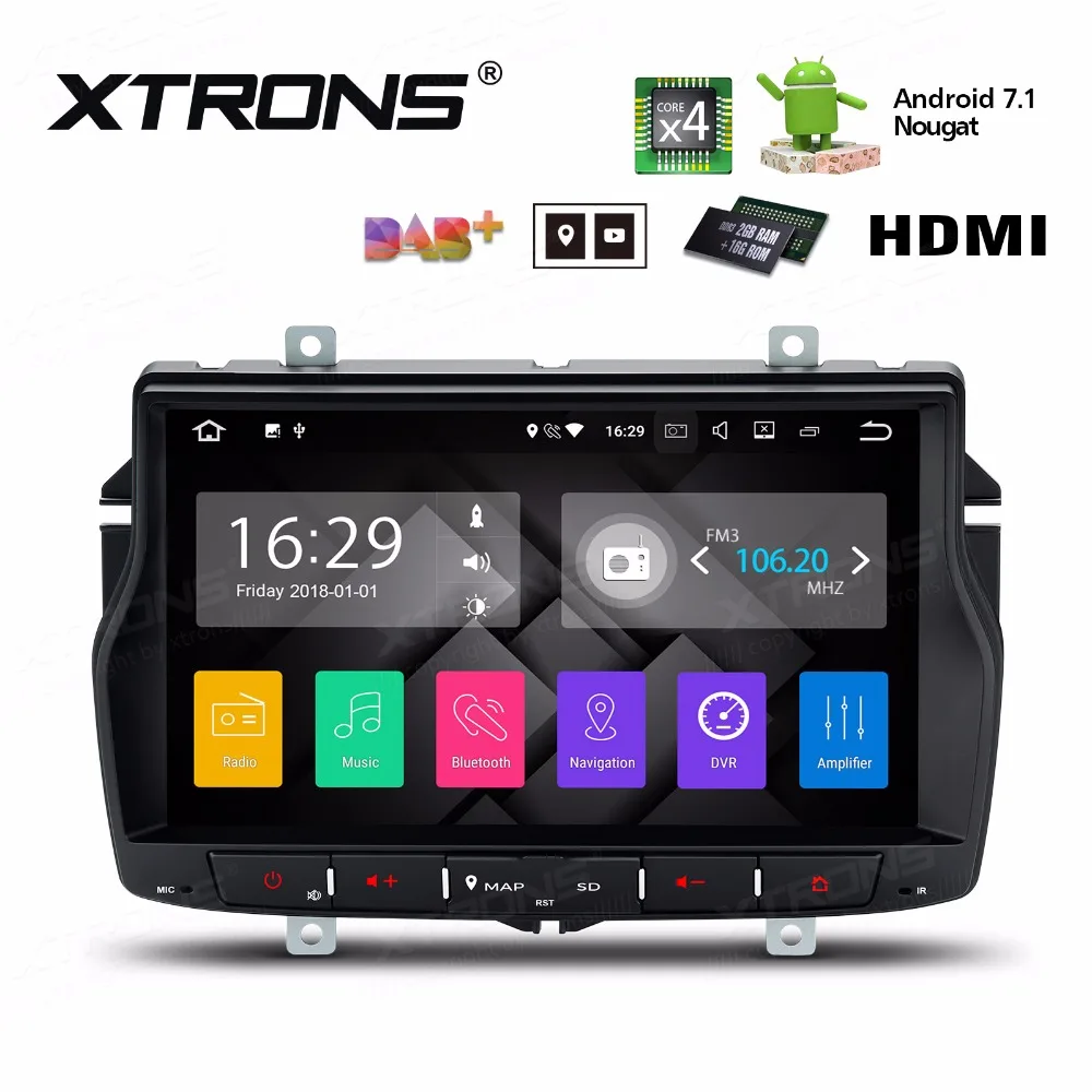 XTRONS Русское меню 8" Android 7.1 Видео Радио GPS Навигация HDMI Автомобильный плеер WIFI DAB+ для LADA Веста 2015 2016 2017 2018 Без DVD.