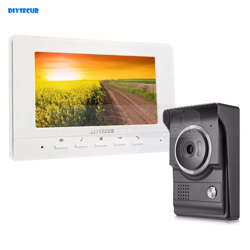 Видеодомофон DIYSECUR 7 дюймов 700TV линия ИК камера ночного видения HD для дома и офиса