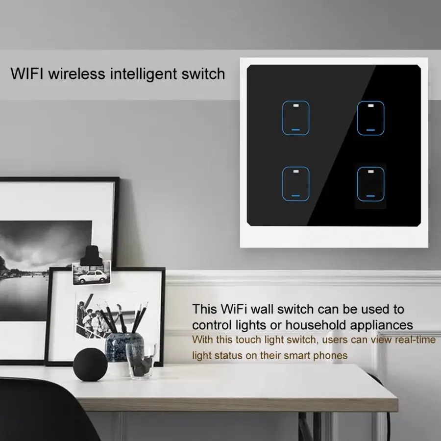 2 4 ГГц 802.11b/g/n банды смарт WiFi сенсорный выключатель света приложение
