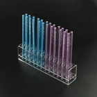 Прозрачный акриловый Органайзер для макияжа, 24 отделения, подставка для ручек и карандашей, подставка для карандашей, полка, чехол для хранения кистей