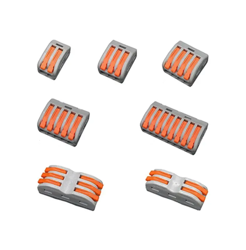 60pcs Reusable Electrical Wire Connectors Kit Spring Lever Nut Terminal Blocks Conductor | Обустройство дома