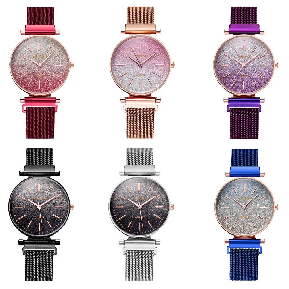 2020 Фиолетовые женские наручные часы horloge dames Топ бренд класса люкс модные розовые