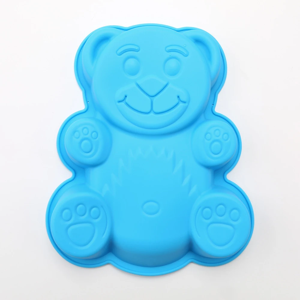 28 5*23 5*3 5 см DlY форма медведя из мультфильма 3D силиконовая для торта жаропрочные