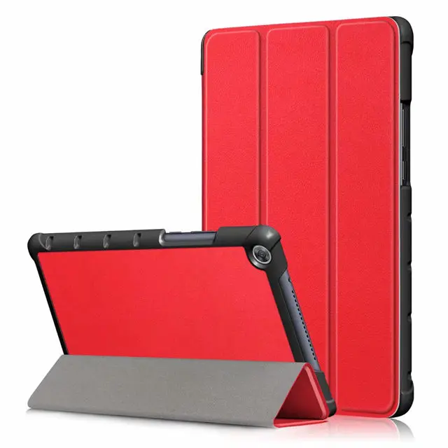 Red IBuyiWin ультратонкий смарт-чехол из искусственной кожи для Huawei MediaPad M5 Lite 8,0 JDN2-AL00/W09 8," чехол для планшета+ пленка+ ручка - Цвет: Red