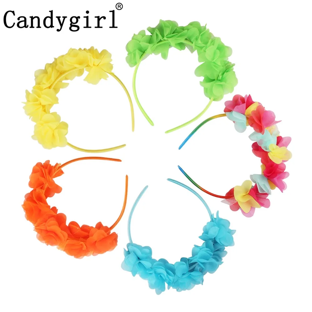 1 шт. богемные венки ободки для женщин и девочек шифоновые цветы цветочные