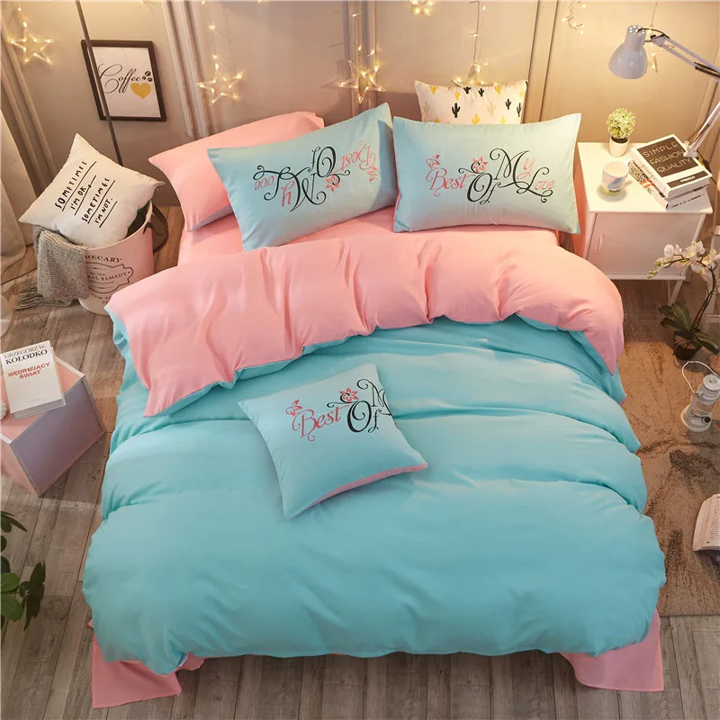 Однотонная одежда Простой однотонный комплект постельных принадлежностей один