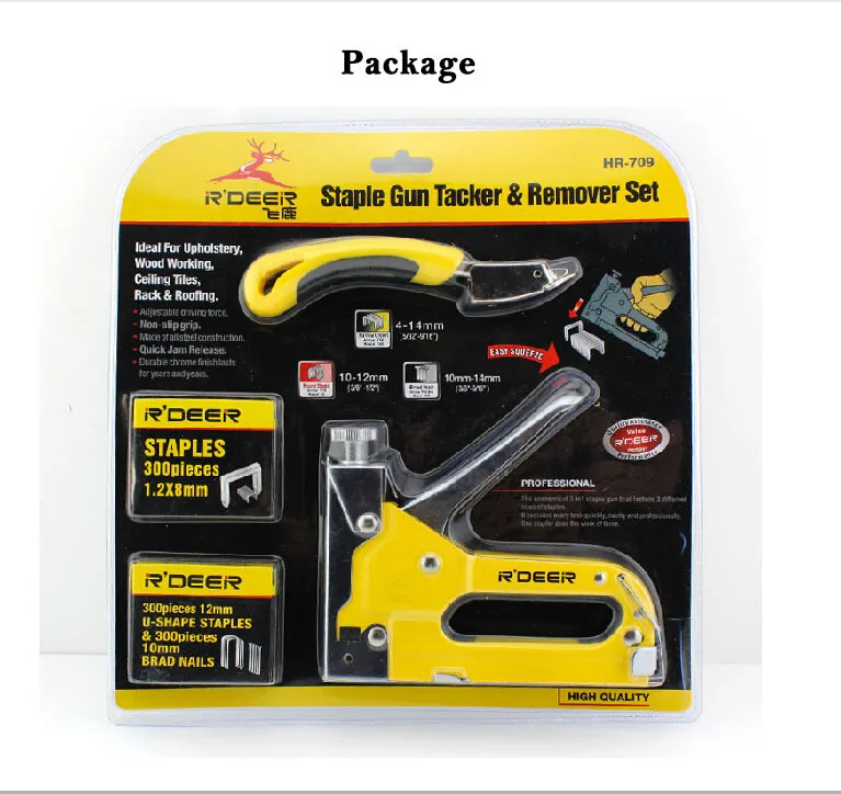 R𧷮R Brand 4 in 1 Staple Tacker Gun 600 Staples Nail Tacks &amp remover Set for DIY Upholstery | Инструменты