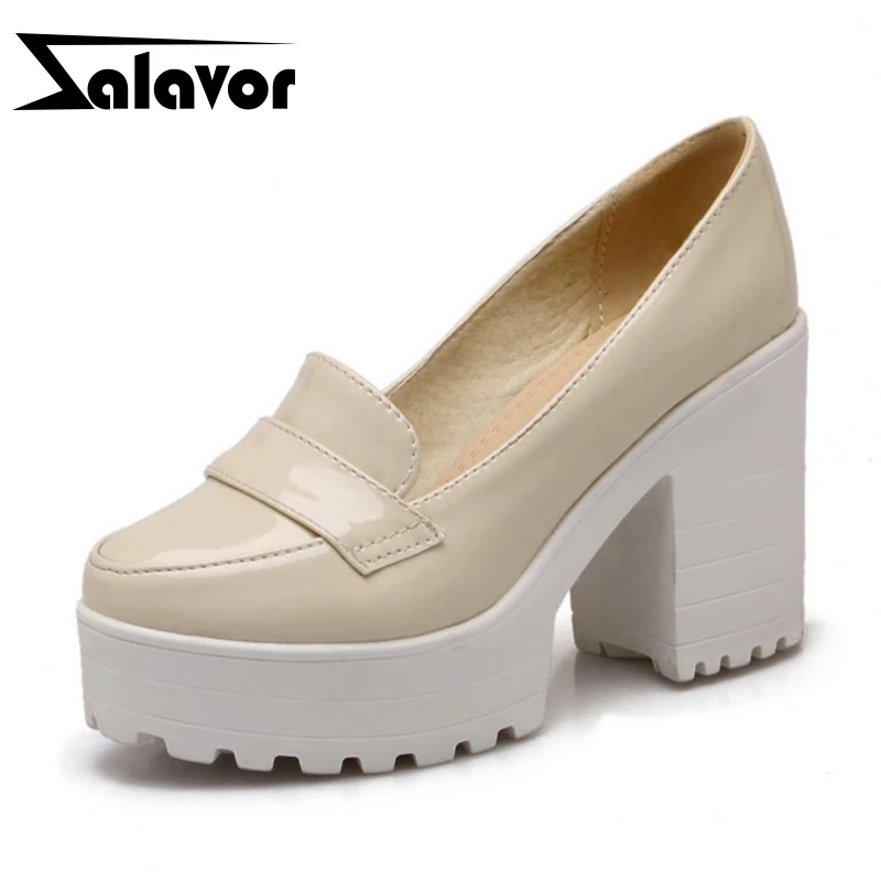 ZALAVOR/женская модная весенняя обувь на толстом высоком каблуке женские туфли