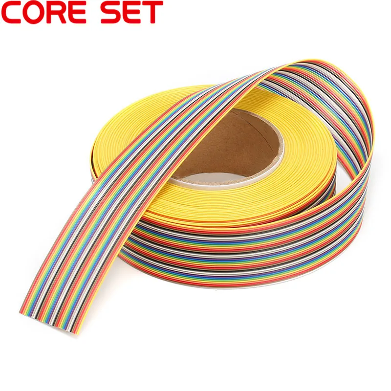 Плоский IDC ленточный Удлинительный кабель 1 м Rainbow DuPont Wire 10P 14P 16P 20P 26P 34P 40P 50P Pin с 27 мм
