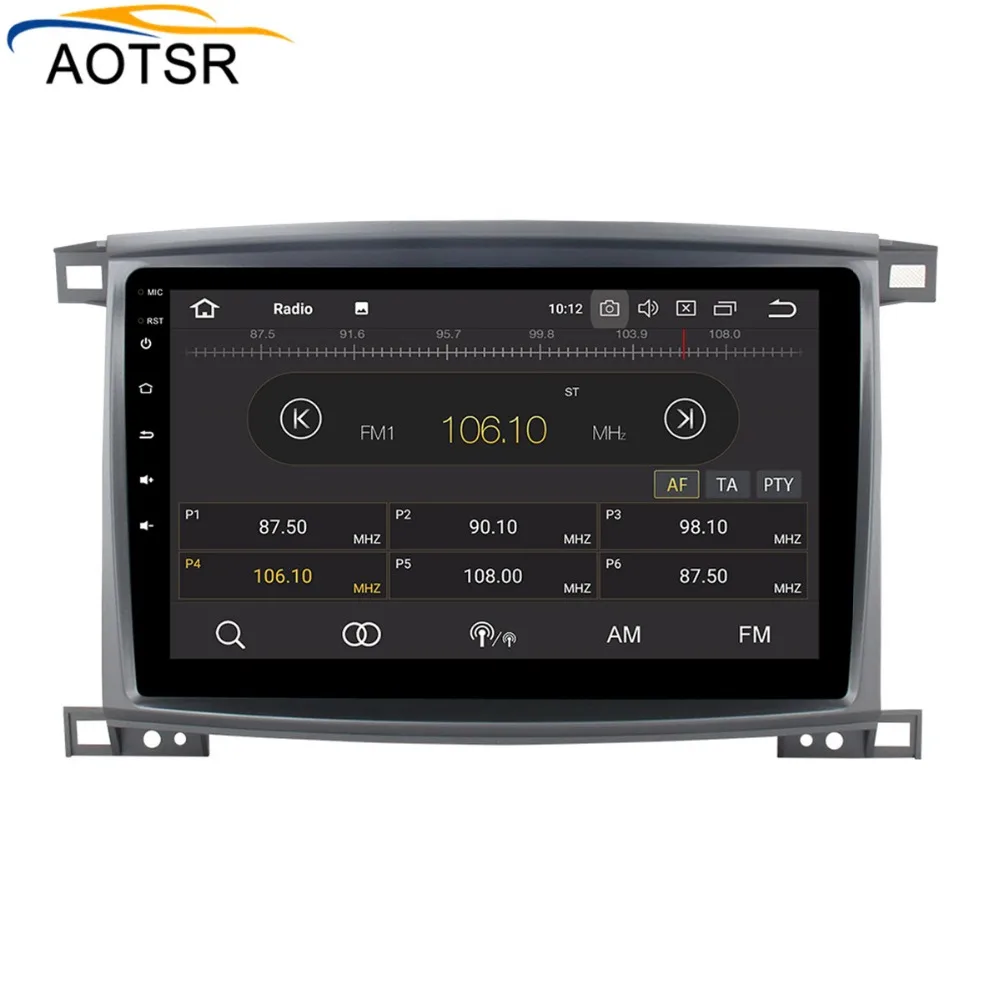 10 2 &quotAndroid 8 0 автомобильный dvd мультимедийный плеер для Toyota Land cruiser 100 LC 2003 2008 gps