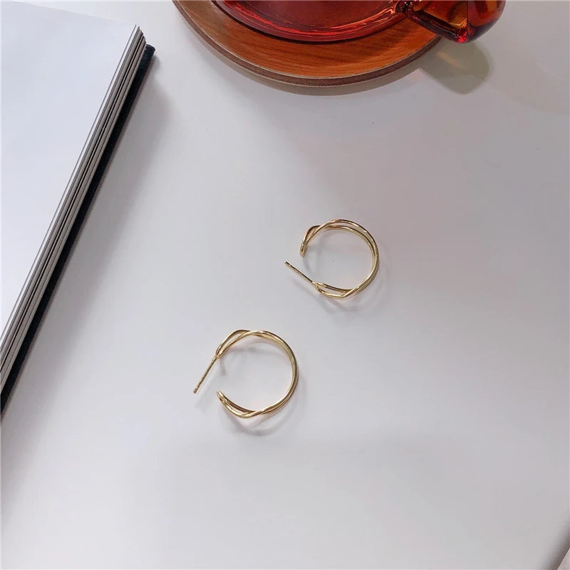 925 Sterling Silver Hip Hop Round Earrings for Women Large Circle Twist Piercing Hoop Earring Dropship Suppliers | Украшения и