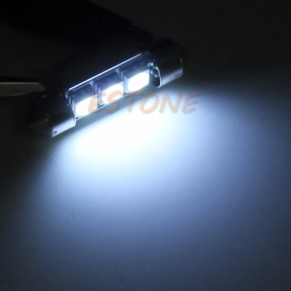 Автомобильный 39 мм 3 SMD светодиодный 5050 CANBUS Festoon Dome ОШИБОК белый светильник на