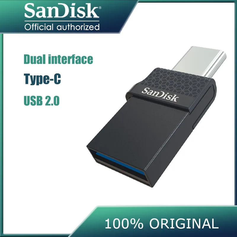 Sandisk Экстрим Тип C 128 Гб 64 оперативной памяти 32 встроенной двойной OTG USB флэш