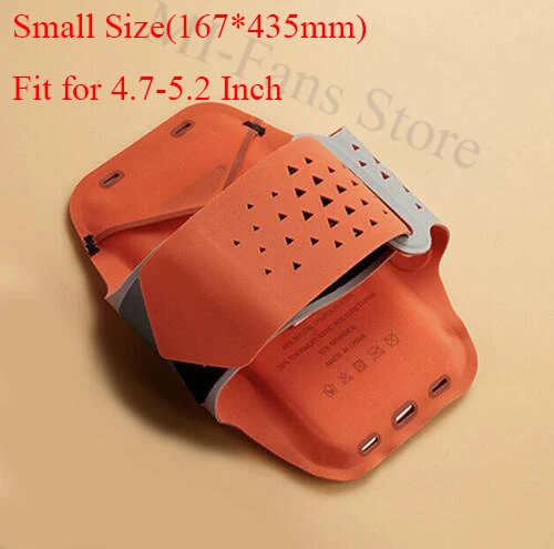 orange small size Xiaomi Guildford 4,7-6 дюймов спортивный водонепроницаемый спортивный нарукавник сенсорный экран портативный дышащий Открытый Бег Спорт нарукавник - Цвет: orange small size