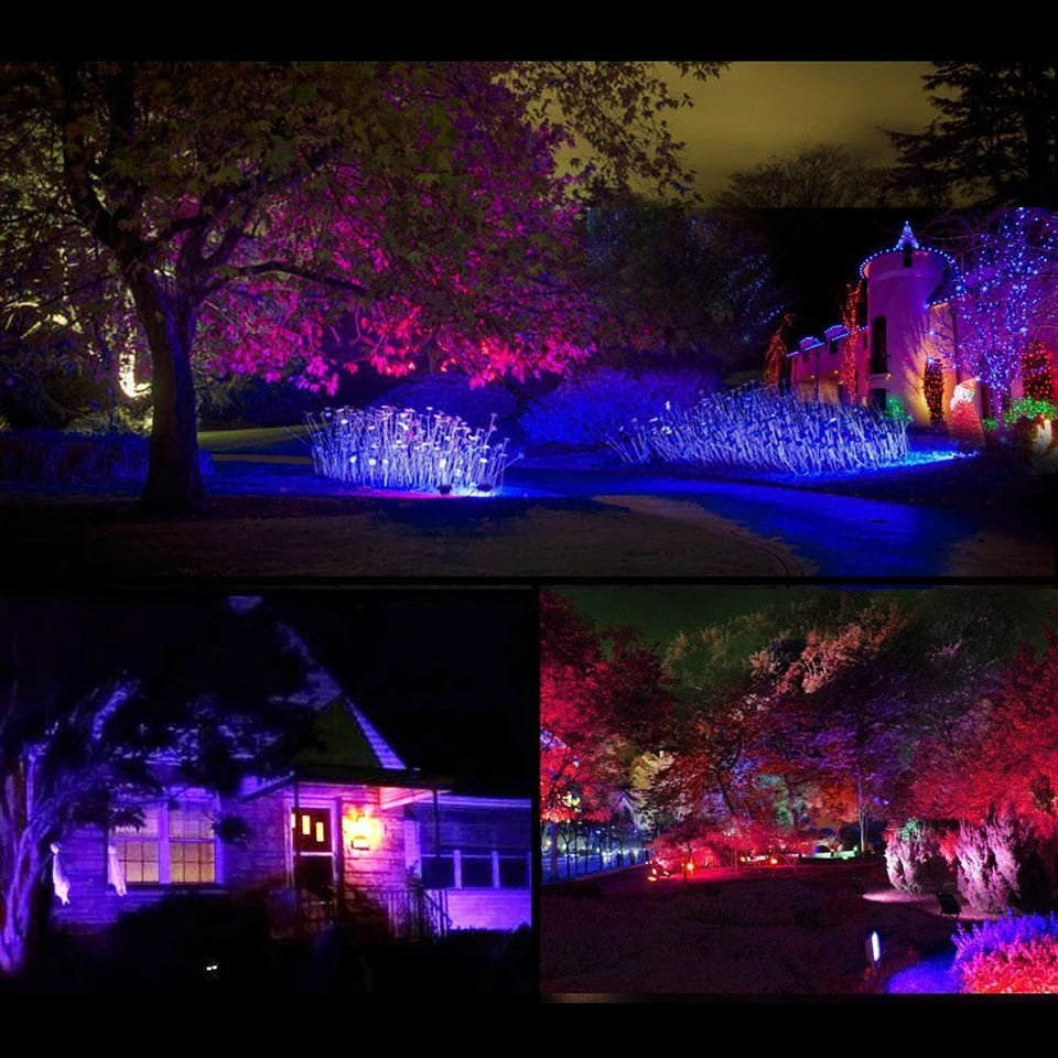 LED Floodlight RGB Color Changing AC85-265V COB LEDs Waterproof Outdoor Spotlight for Garden Landscape Park Lighting With Remote |