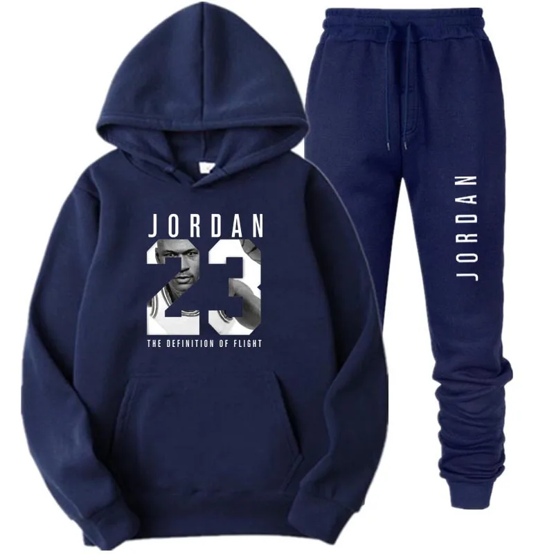 OLOEY jordan 23 белый милый спортивный костюм для мужчин Толстовка и треники модные jogger комплект весна уличная бег костюм для