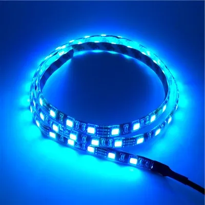 Светодиодная лента с двойным выходным аккумулятором 5050 RGB черная печатная плата IP20/IP65 водонепроницаемое освещение 4* AA батарея работает с 2 шт. RGB контроллер