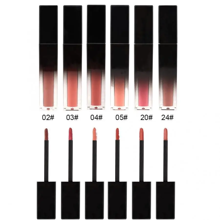 Lip Makeup Six Colors Long Lasting Matte Gloss Moisturizing Liquid Lipstick Nourishing 5.7ml Moisturizer | Красота и здоровье