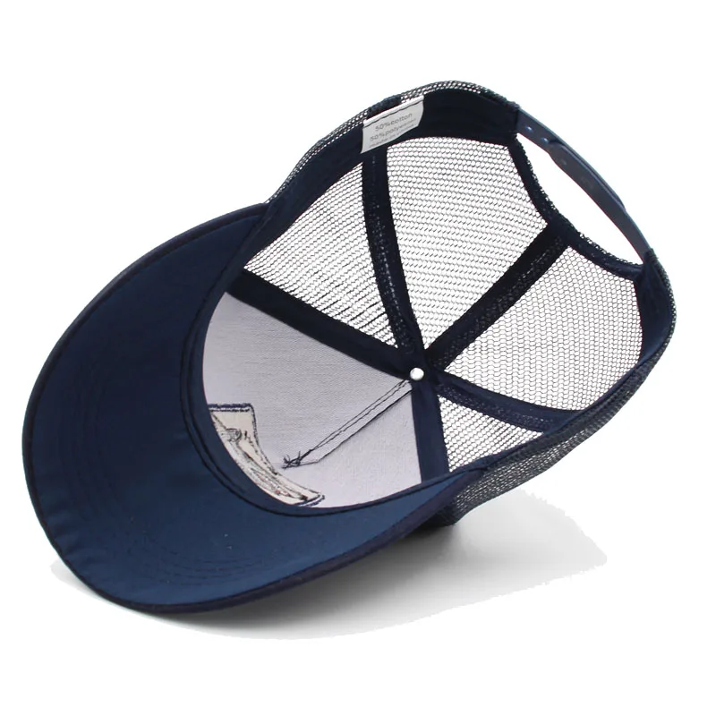 Бейсболка с вышивкой животных для мужчин и женщин Кепка в стиле хип хоп сетчатая