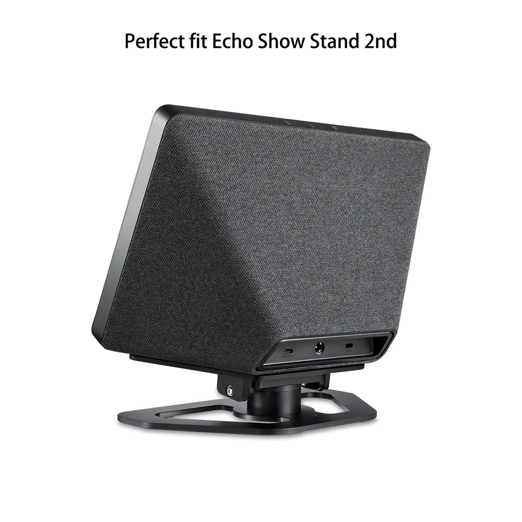 BINMER Алюминиевый Стенд держатель для Amazon Echo Show Stand 2-го поколения горизонтальный 360 Вращение наклона стенд с прецизионным подшипником