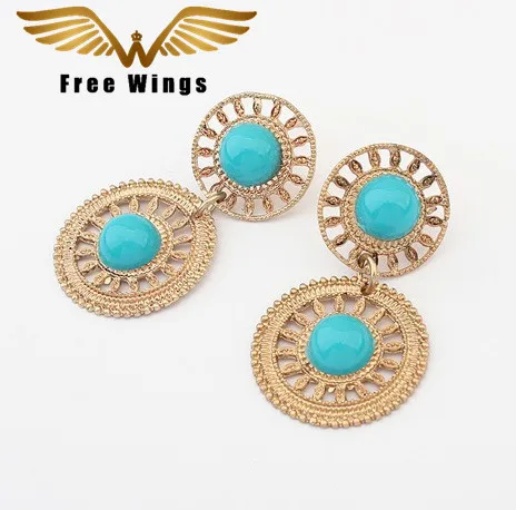 Женские серьги гвоздики с золотым узором стразы B2.55|fashion stud earrings|stud earringsstud earrings for