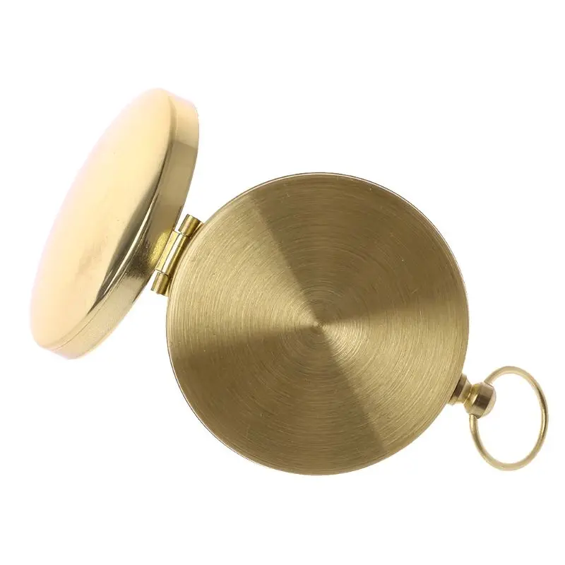 Чистый медный Раскладушка Компас со светящимися карманными часами pompade