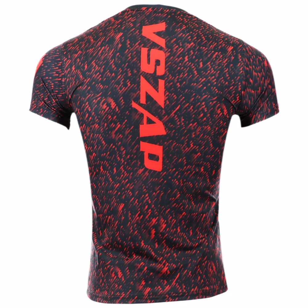 VSZAP шум сжатия футболки для женщин Рашгард MMA рубашка с короткими рукавами быстросохнущая база слои кожи плотно мужские боксерская рубашка Bjj борьба