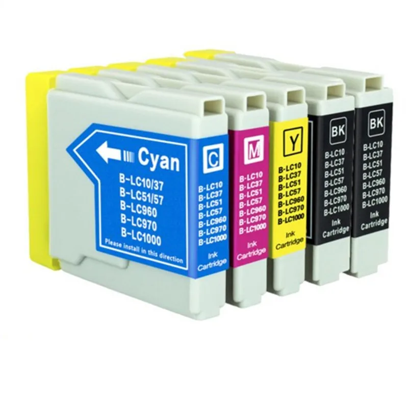 5X чернильный картридж LC10 LC37 LC51 LC57 LC960 LC970 LC1000|ink cartridge|cartridge for printerbrother printer ink cartridges |