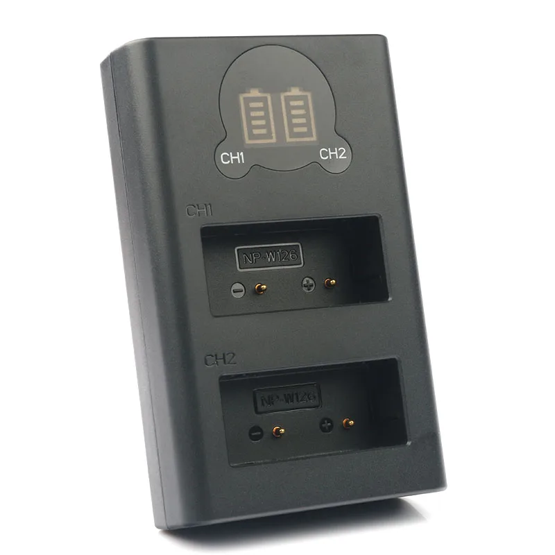 Комплект из 2 предметов NP W126 W126S Камера аккумулятор и двойной Зарядное устройство