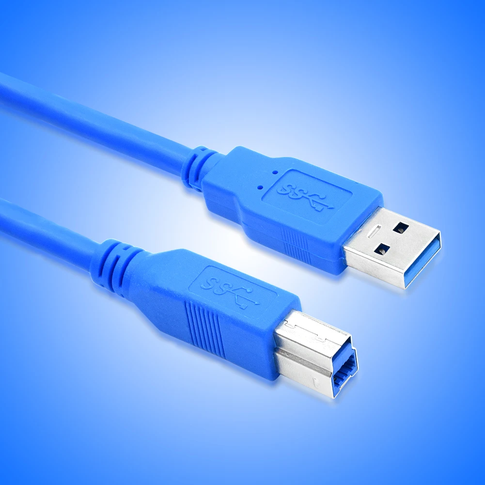 USB 3,0 Тип «Папа-папа» Тип B Штекерный шнур для синхронизации данных кабель для принтера 0,3/0,5/1/1,8/3/5 m для hp IOGEAR Lexmark samsung CyberPower