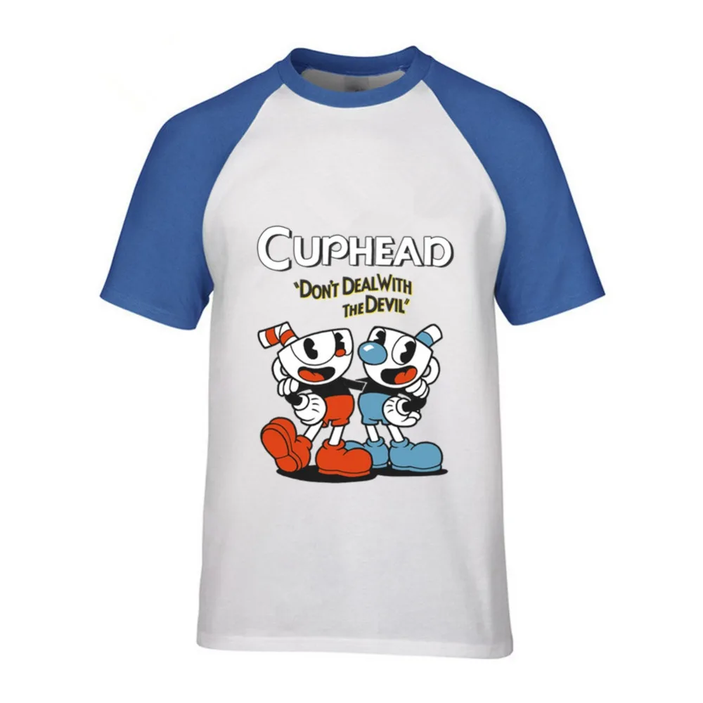 2019 Cuphead Мужская футболка плюс размер мужская с коротким рукавом повседневные