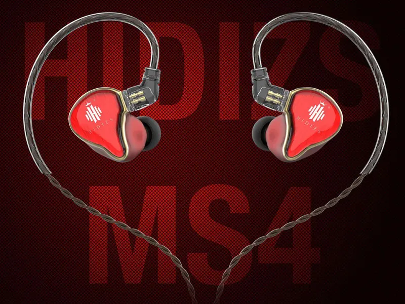Красный HIDIZS Русалка MS4 HIFI аудио 4 драйвера Гибридный тройной 3 Ноулз BA+ 1 DD в ухо монитор наушники IEM 2 Pin 0,78 мм детахаб - Цвет: Красный