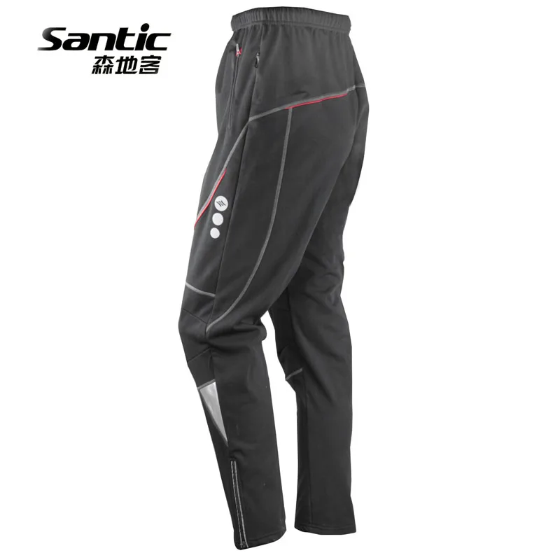 Santic штаны для велоспорта Зимние флисовые тепловые ветрозащитные уличные