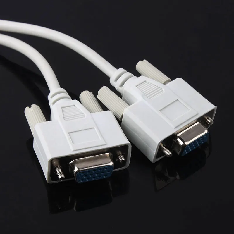 15 контактный Переходник VGA папа мама Y образный разветвитель Кабель SVGA адаптер