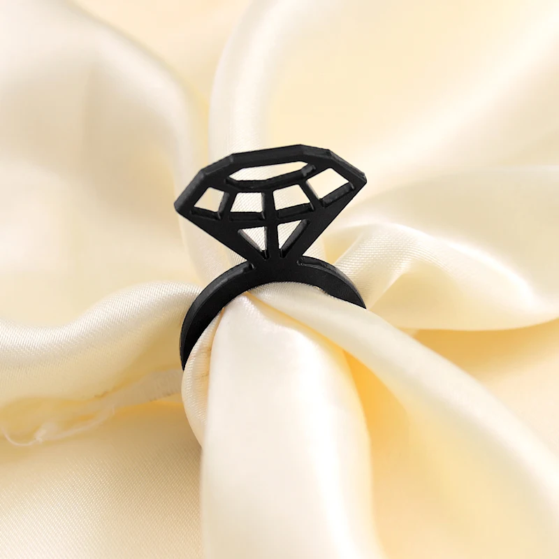 Балетное Открытое кольцо в форме сердца с геометрическим узором ромбовидное
