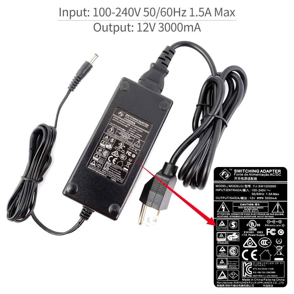 Feelworld DC 12 V 3A переключение Питание дома Мощность адаптер для 100 V-240 V AC 50/60Hz для Feelworld FW279S FW279 монитор