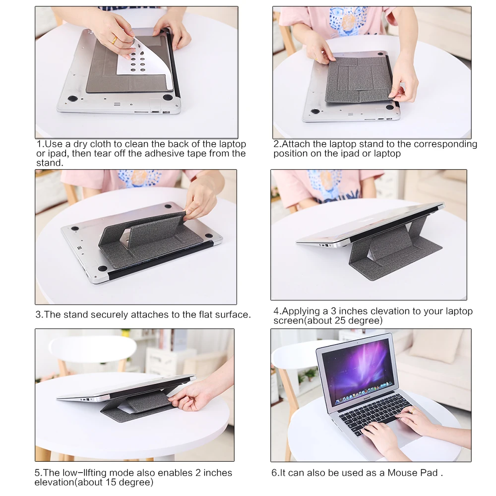 Невидимая подставка для ноутбука, складная Эргономичная подставка для Macbook air pro, охлаждающая Портативная подставка для компьютера, планшета, легкая подставка